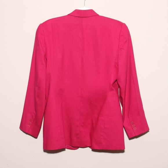 Vintage Talbots Linen Pleated Midi/Maxi Skirt Blazer Set Size 10 Pink - Picture 3 of 10